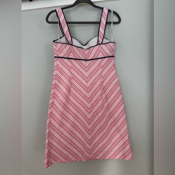 Lilly Pulitzer 6 Pink and White Chevron sundress summer beach - Picture 2 of 7